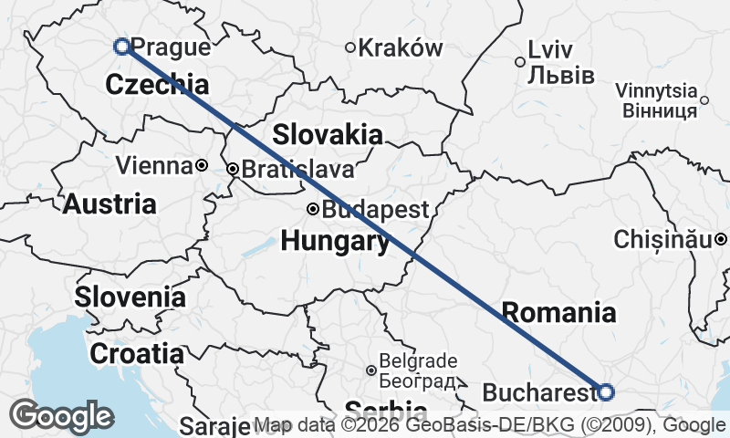 Bucharest to Prague