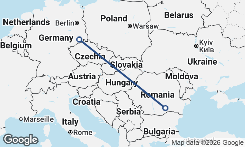 Bucharest to Dresden