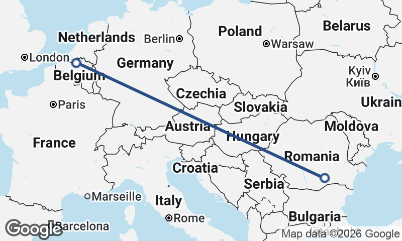 Bucharest to Antwerp
