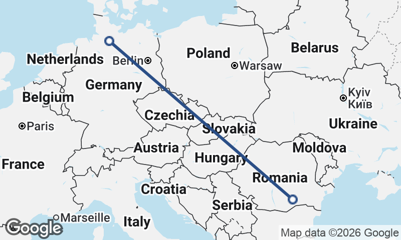 Bucharest to Hamburg