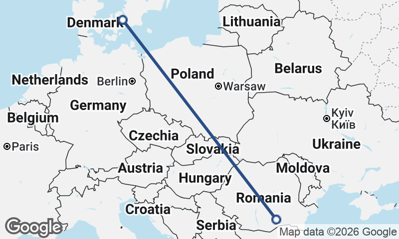 Bucharest to Copenhagen