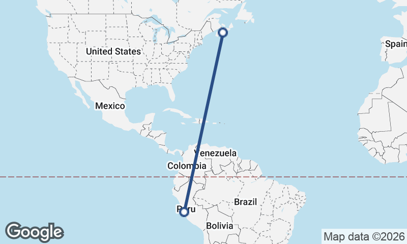 Halifax to Lima