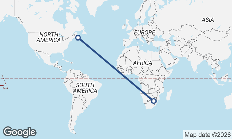 Halifax to Johannesburg
