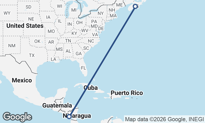 Halifax to Managua