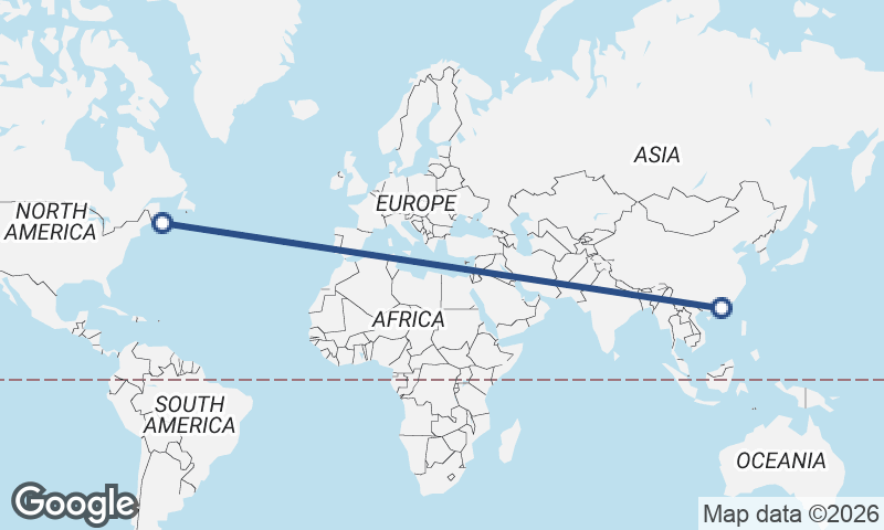 Halifax to Hong Kong