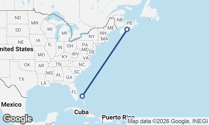 Halifax to Freeport City