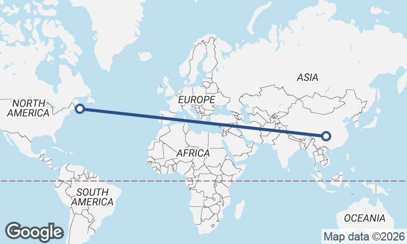 Halifax to Chongqing