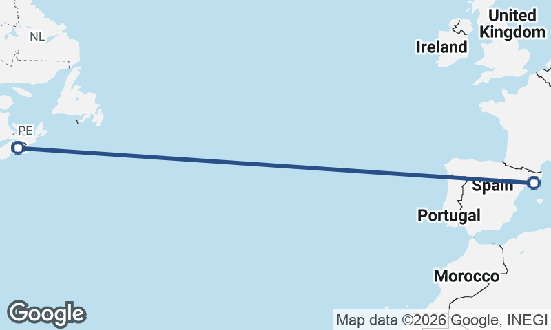 Halifax to Barcelona