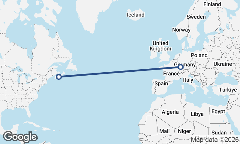 Halifax to Strasbourg