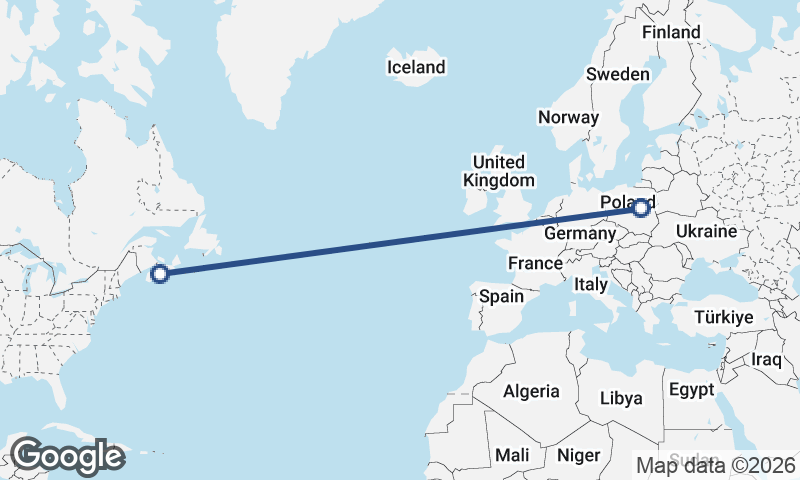 Halifax to Warsaw