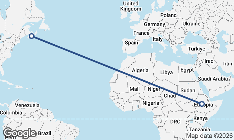 Halifax to Addis Ababa