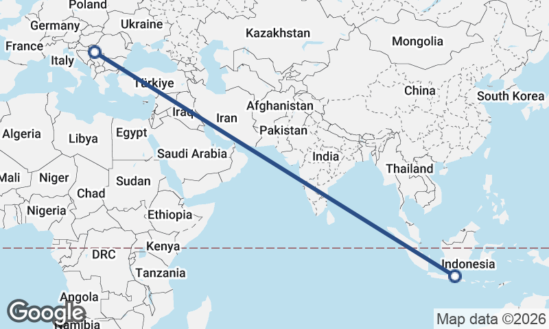 Belgrade to Surabaya