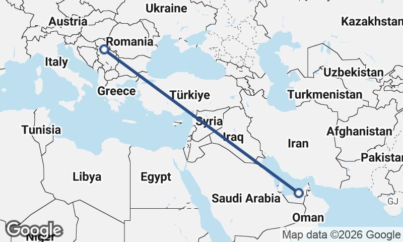 Belgrade to Abu Dhabi