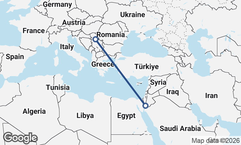 Belgrade to Al ‘Aqabah