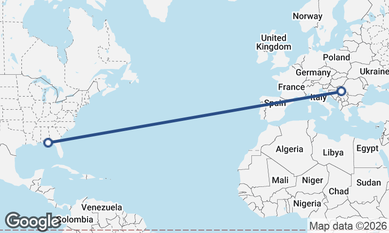 Belgrade to Panama City