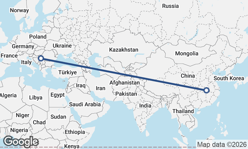 Belgrade to Wuhan
