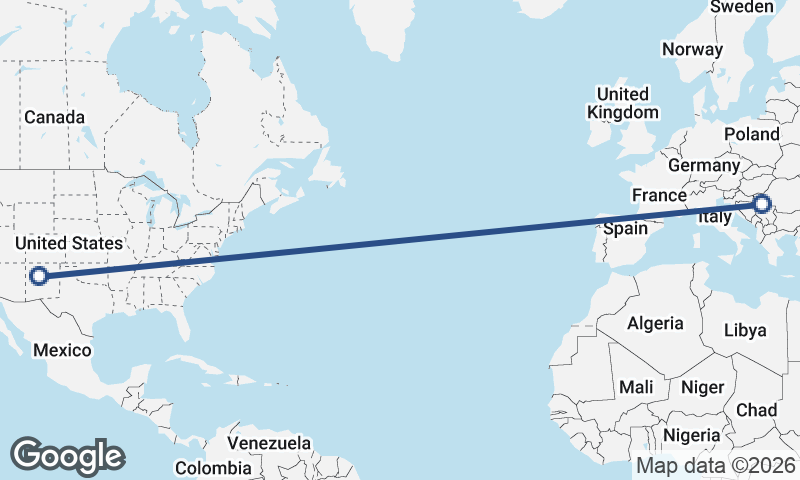 Belgrade to Albuquerque