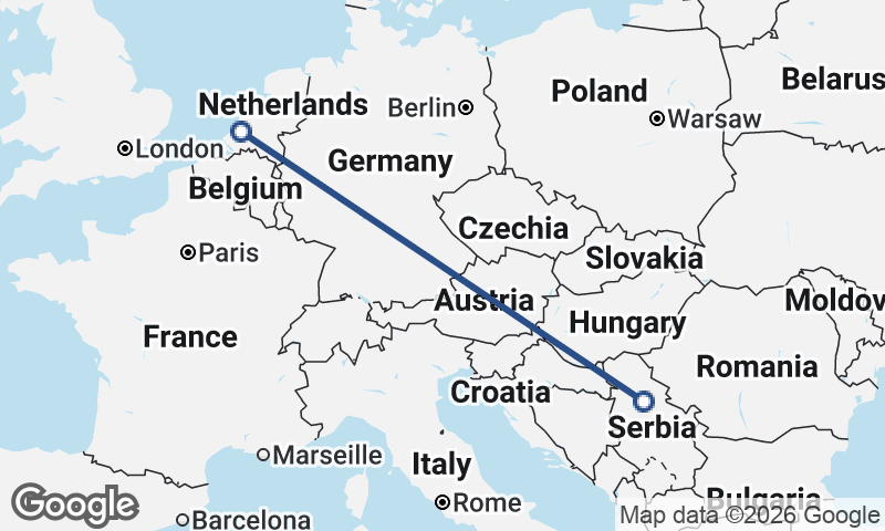 Belgrade to Rotterdam