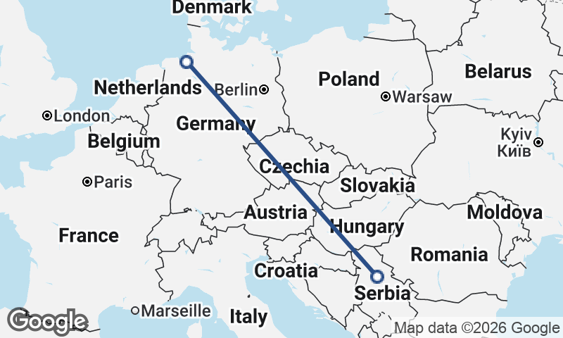 Belgrade to Bremerhaven