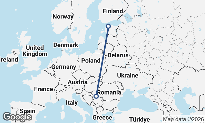 Belgrade to Tallinn