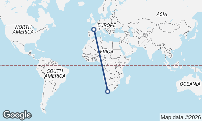 Bordeaux to Cape Town