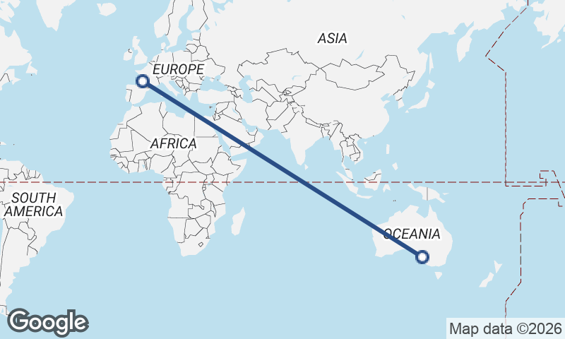 Bordeaux to Adelaide