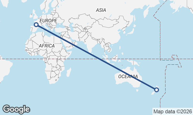 Bordeaux to Wellington