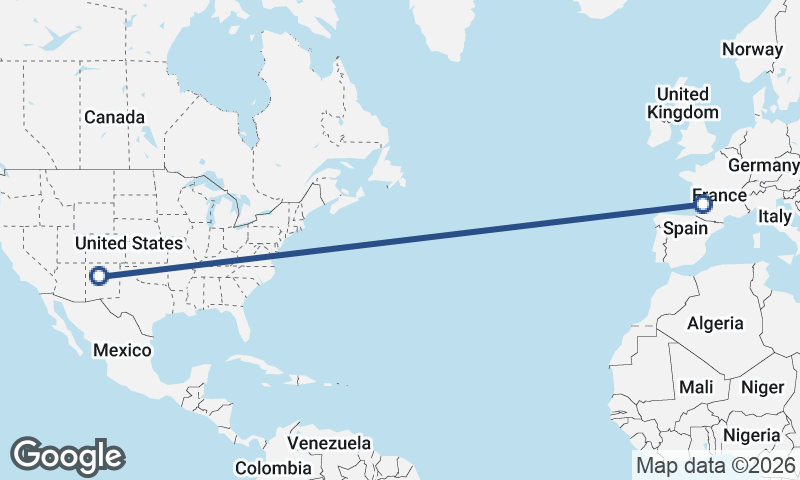 Bordeaux to Albuquerque