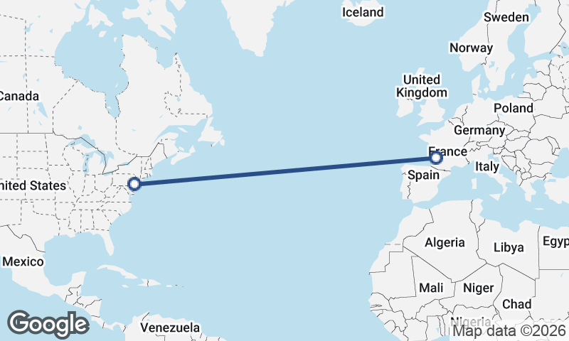 Bordeaux to Philadelphia