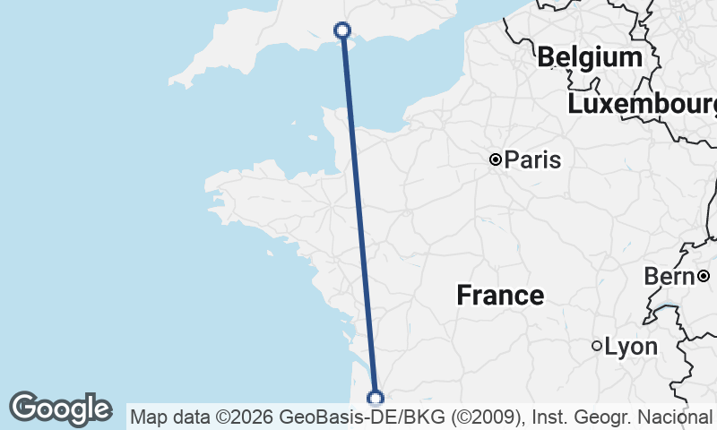 Bordeaux to Southampton