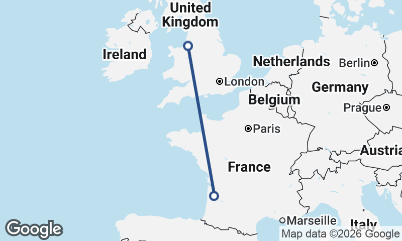 Bordeaux to Liverpool