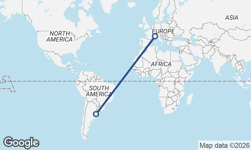 Turin to Buenos Aires