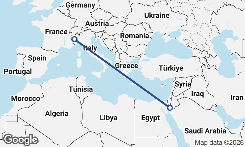 Turin to Al ‘Aqabah