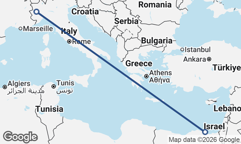 Turin to Port Said