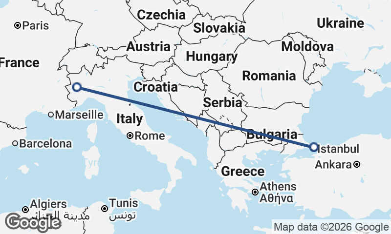 Turin to Istanbul