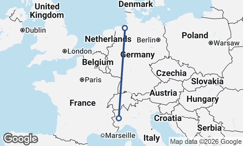 Turin to Bremerhaven