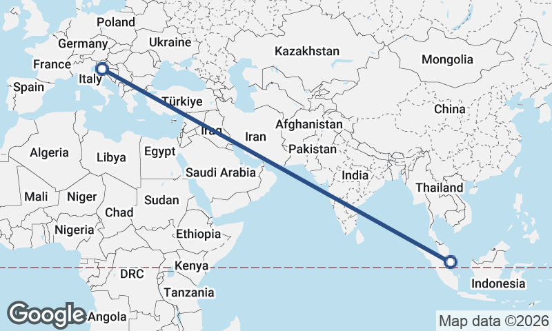 Croatia to Singapore