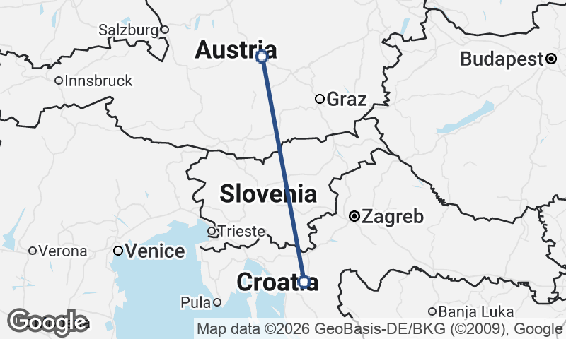 Croatia to Austria