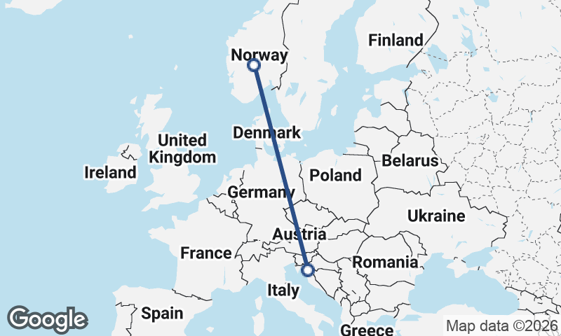 Croatia to Norway
