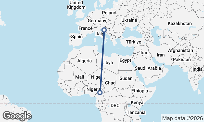 Croatia to Cameroon