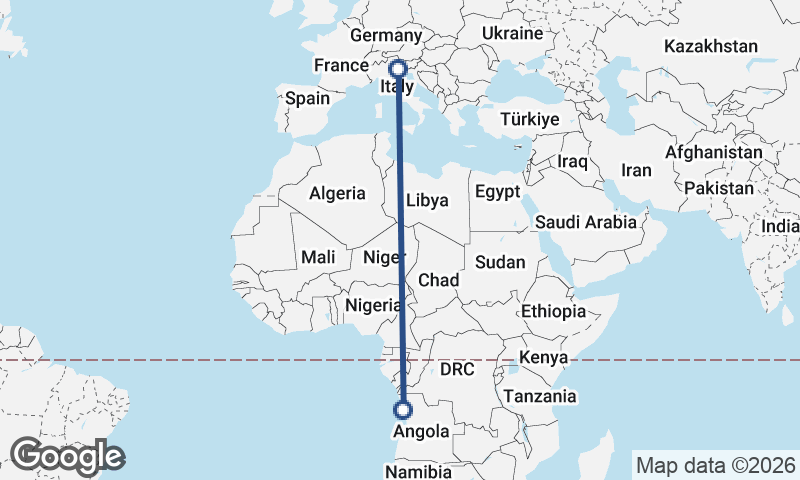 Venice to Luanda