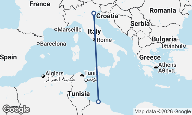 Venice to Tripoli