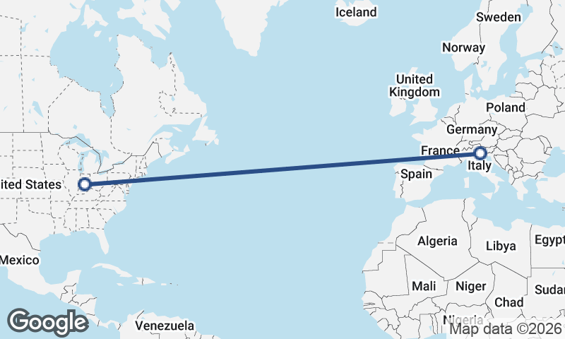 Venice to Indianapolis