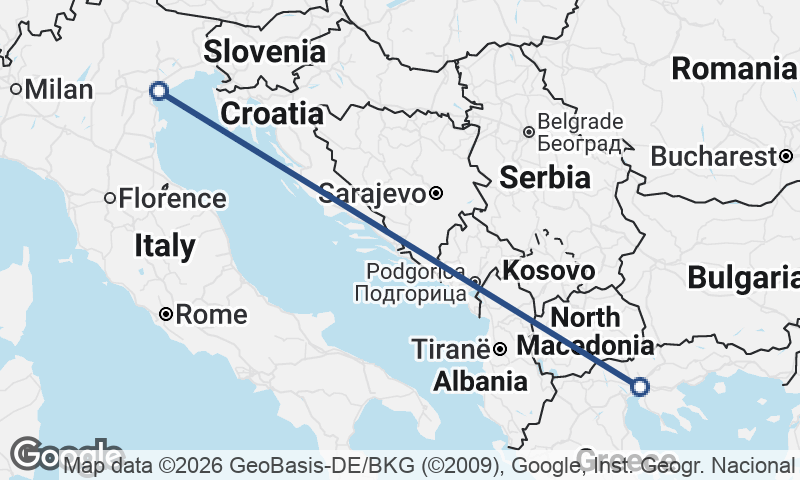 Venice to Thessaloníki