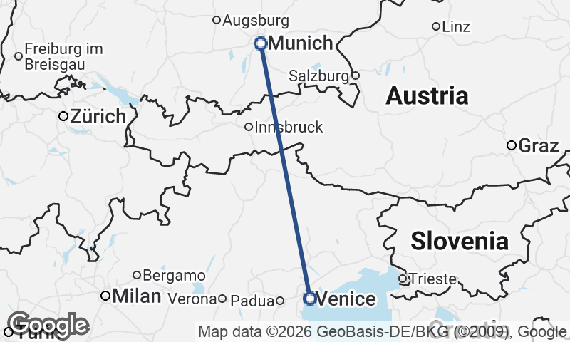 Venice to Munich