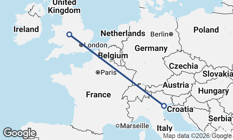 Venice to Birmingham