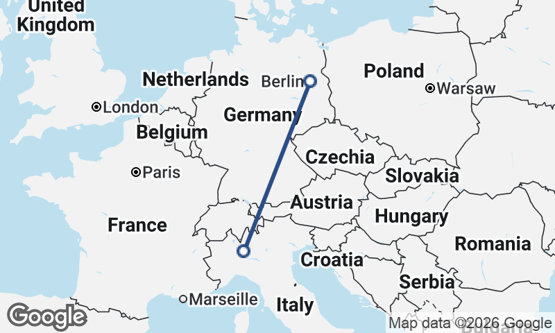 Milan to Berlin