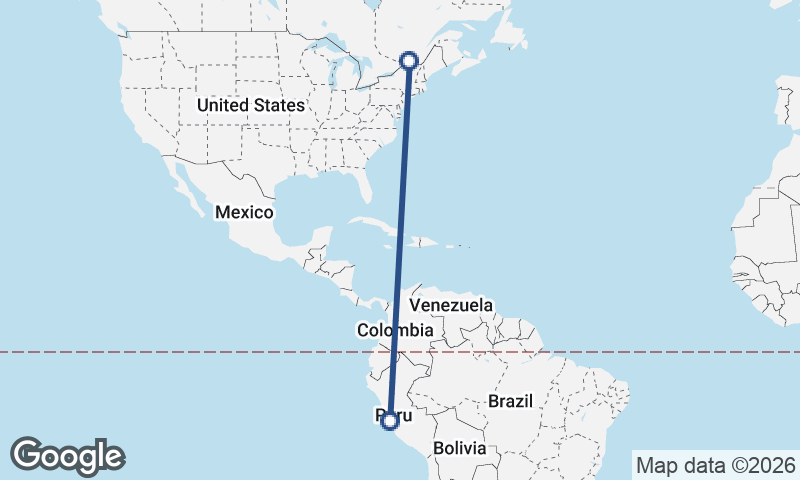 Montréal to Lima