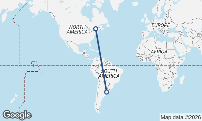 Montréal to Buenos Aires