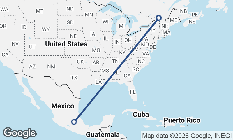 Montréal to Mexico City